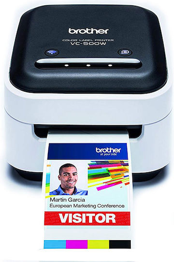 Brother Vc-500w Label Printer Zink USB, Wi-Fi, Bluetooth, Ethernet 313 dpi