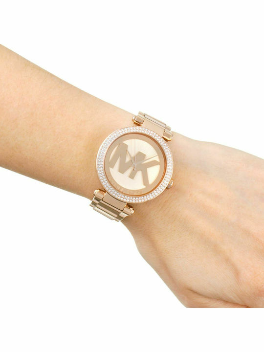 Michael Kors Parker Ρολόι Μπαταρίας με Μεταλλικό Μπρασελέ Michael Kors Parker Ρολόι Μπαταρίας με Μεταλλικό Μπρασελέ