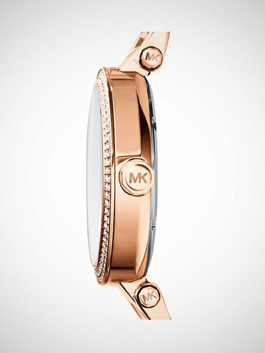 Michael Kors Parker Γυναικείο Ρολόι 39mm Μπαταρίας με Ροζ Χρυσό Μεταλλικό Μπρασελέ