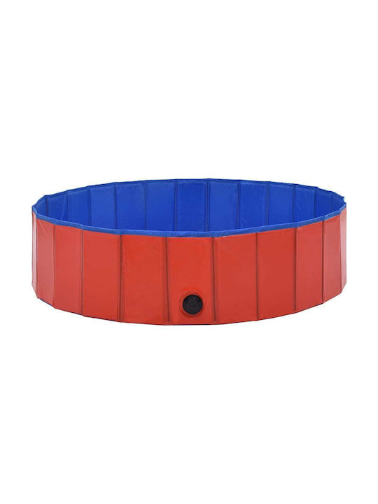 vidaXL Hundepool 120εκ. Rot 1Stück