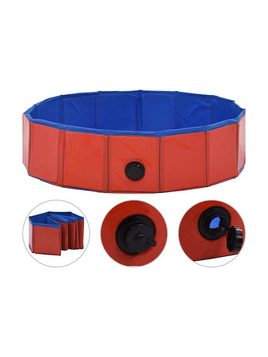 vidaXL Piscină Pentru Câini 80 cm Roșie