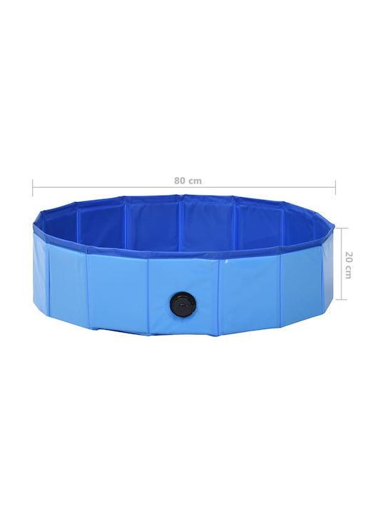 vidaXL Hundepool 80εκ. Blau 1Stück