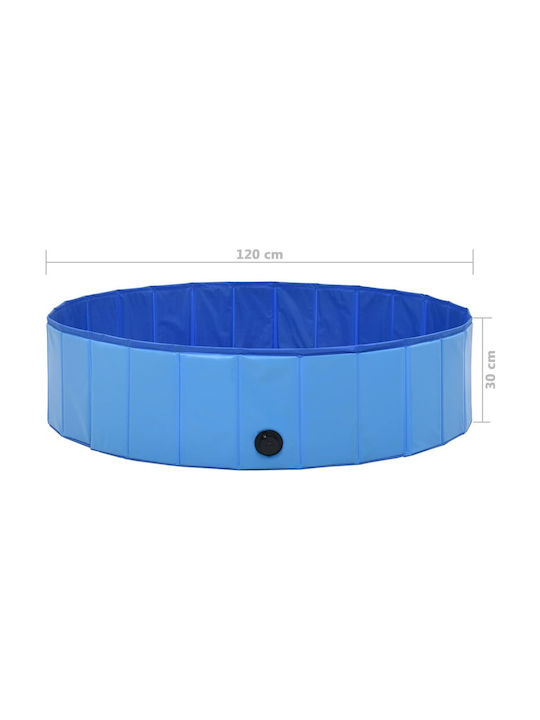 vidaXL Hundepool 120εκ. Blau 1Stück