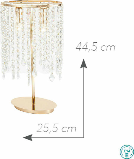 Fan Europe Breeze Decorative Lamp with Socket for Bulb E14 Gold