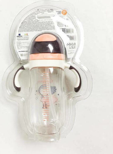 Kikka Boo Baby Cup with Handles and Straw Tritan Sippy made of Plastic Pink 300ml for 12m+m+