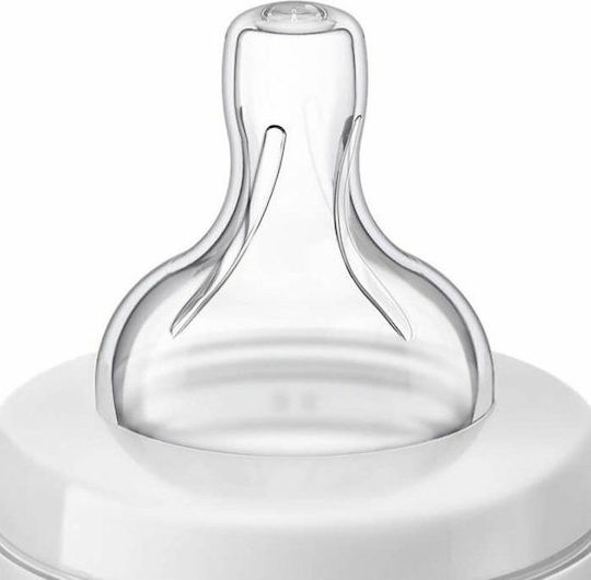 Philips Plastic Classic Baby Bottle Anti-Colic with Silicone Teat for 1+ Months White Penguin 260ml
