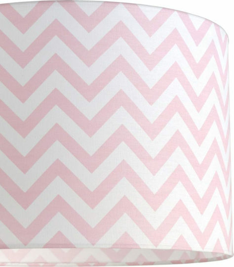 Veis Hesperis Chevron Einfaches Licht Kinderdeckenleuchte Deckenleuchte 60W mit Fassung E27 Pink 35x24cm