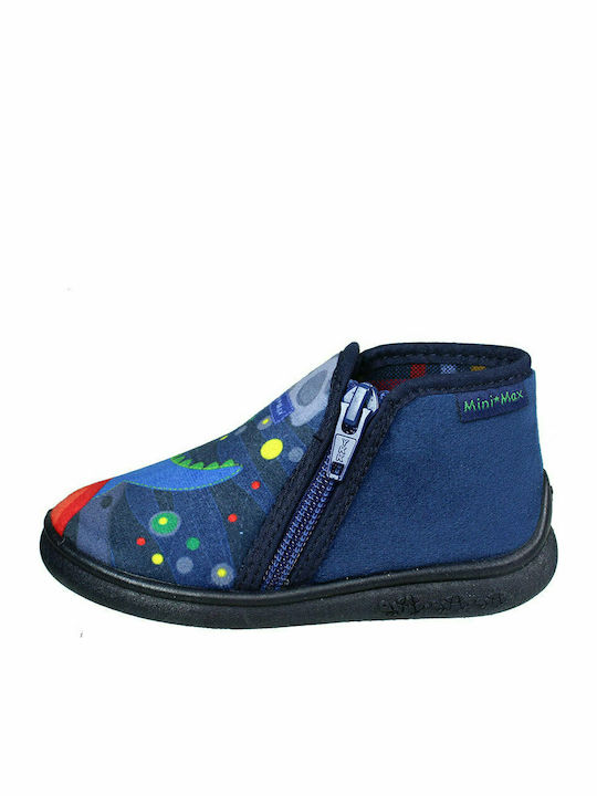 Mini Max Anatomic Kids Slipper Ankle Boot Blue Jojo 2