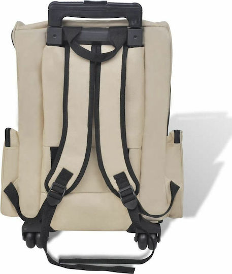 vidaXL Waterproof Dog/Cat Carrying Beige Trolley for 10kg Pets L40xW25xH53cm