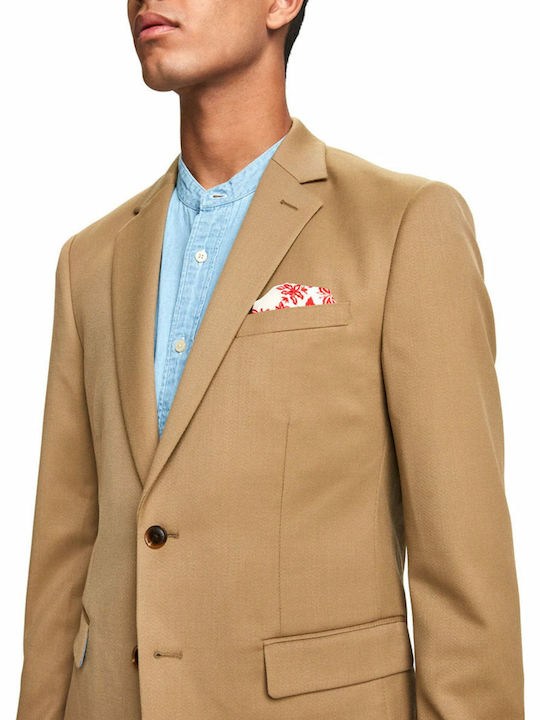 Men's Winter Suit Jacket Regular Fit Brown