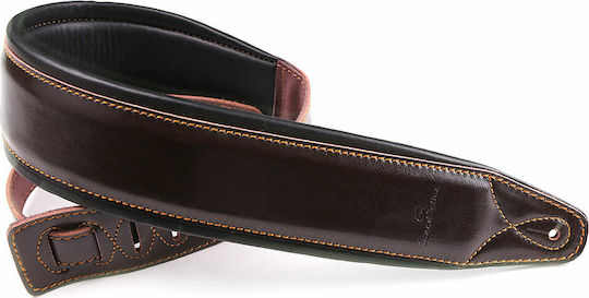 Soundsation PRL Leather Padded Strap Strap for Guitar Brown