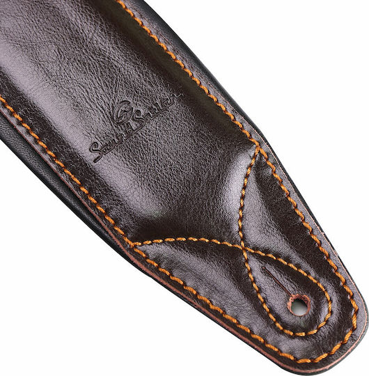 Soundsation PRL Leather Padded Strap Strap for Guitar Brown