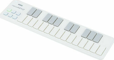 Korg Midi Keyboard NanoKEY 2 με 25 Πλήκτρα σε Λευκό Χρώμα