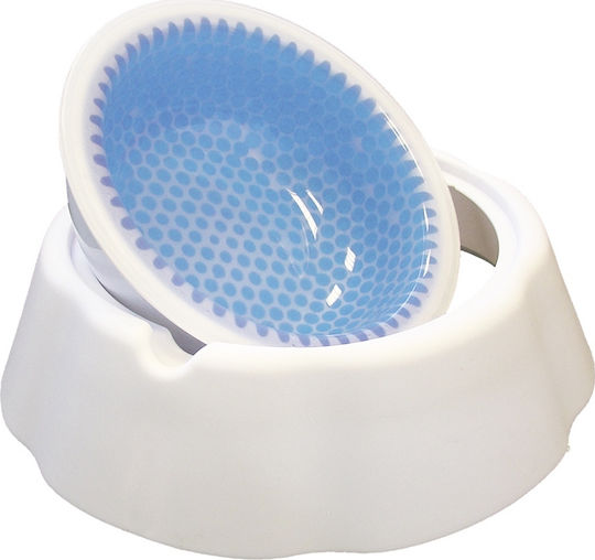 Nobby Fresh Plastic Bol Mâncare & Apă pentru Câine & Pisică pe Bază 950ml 17cm în Culoare Alb