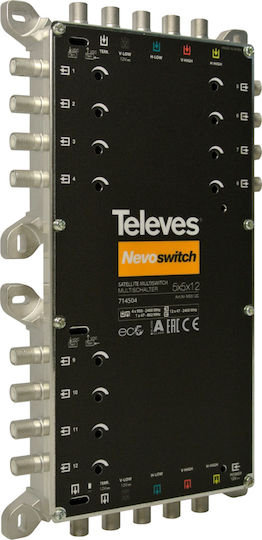 Televes Nevoswitch 5 Inputs - 12 Outputs Multiswitch Satellite 714504