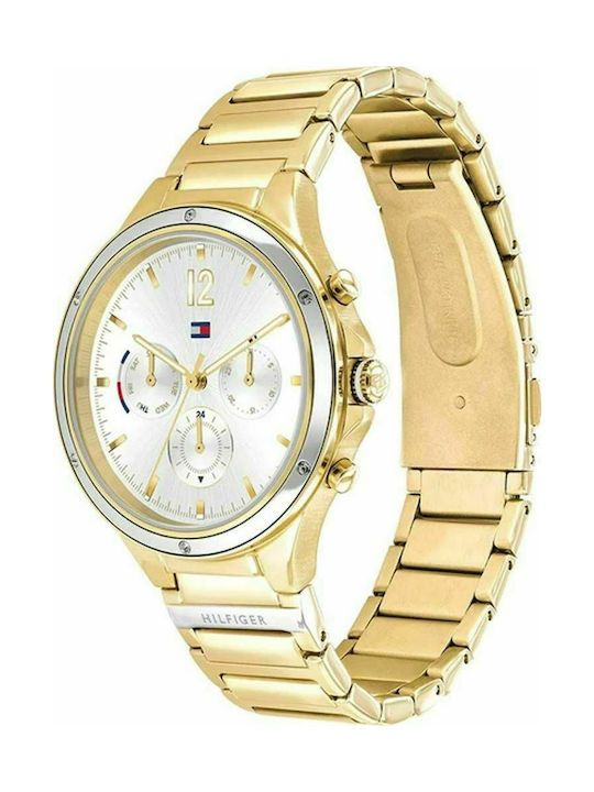Tommy Hilfiger Eve Watch Chronograph with Gold Metal Bracelet