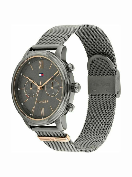 Tommy Hilfiger Blake Women's Watch Chronograph with Gray Metal Bracelet