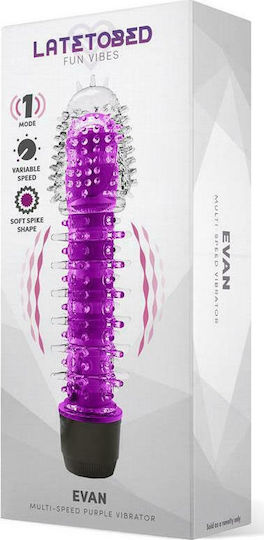 LateToBed Evan Κλασικός Δονητής 16.5cm Purple