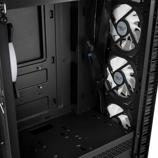 Kolink Observatory Lite Mesh Gaming Midi Tower Κουτί Υπολογιστή με Πλαϊνό Παράθυρο και RGB Φωτισμό Μαύρο
