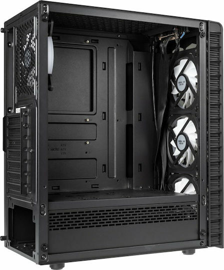 Kolink Observatory Lite Gaming Midi Tower Κουτί Υπολογιστή με Πλαϊνό Παράθυρο και RGB Φωτισμό Μαύρο