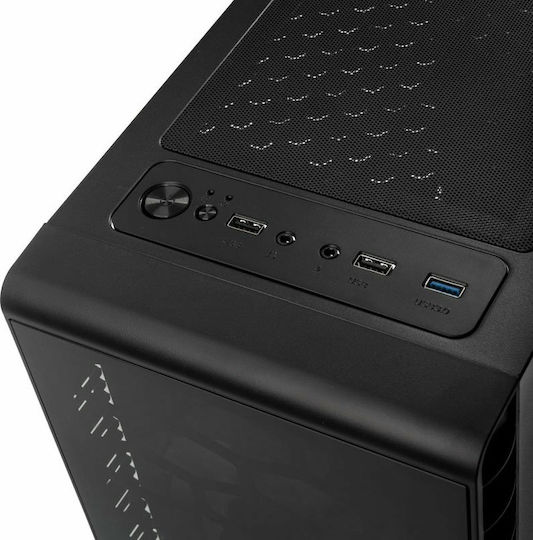 Kolink Observatory Lite Gaming Midi Tower Κουτί Υπολογιστή με Πλαϊνό Παράθυρο και RGB Φωτισμό Μαύρο