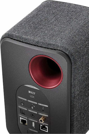 Kef LSX Αυτοενισχυόμενα Ηχεία 2 Δρόμων με Wi-Fi & Bluetooth 70W (Ζεύγος) Μαύρο
