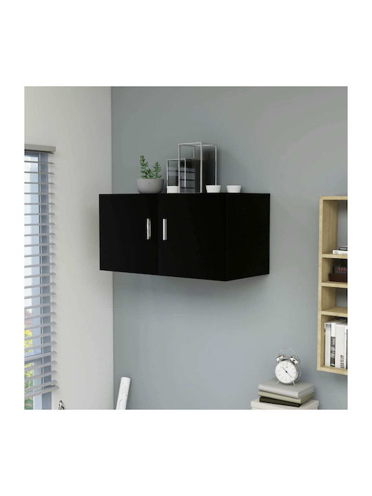 Kabinett Wand Black Velvet-Black Metal 80x39x40cm