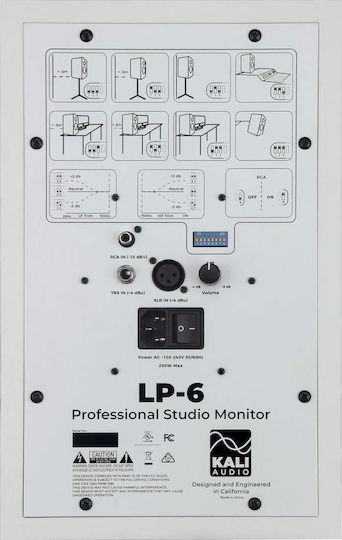 Kali Audio LP-6 Difuzor Studio Monitor 6.5" 80W Bucată Alb