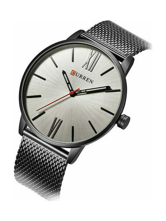 Curren Watch Battery with Gray Metal Bracelet