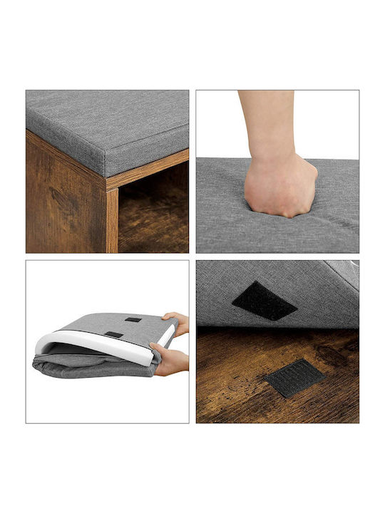 Wooden Shoe Organizer with 5 Shelves Brown 104x30x48cm