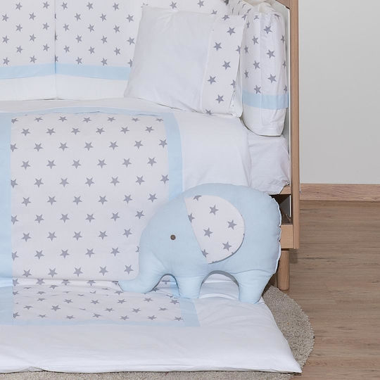 abo Set Für Krippe Elephant Blau 9Stück
