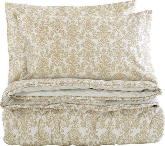 Das Home Duvet Set Single with Microfiber Filling 160x240cm 4691 Beige 4pcs 11 togs Togs
