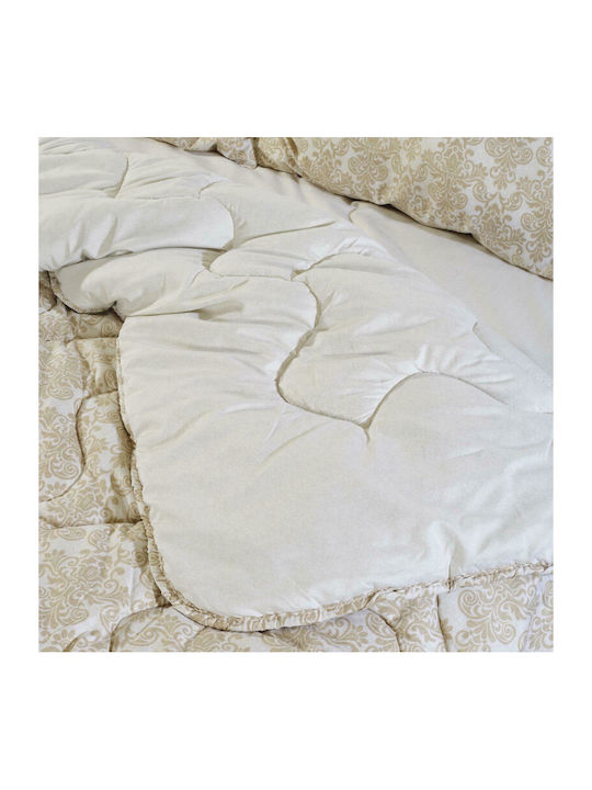 Das Home Σετ Πάπλωμα Μονό με Γέμιση Microfiber 160x240εκ. 4691 Μπεζ 4τμχ 11 togs
