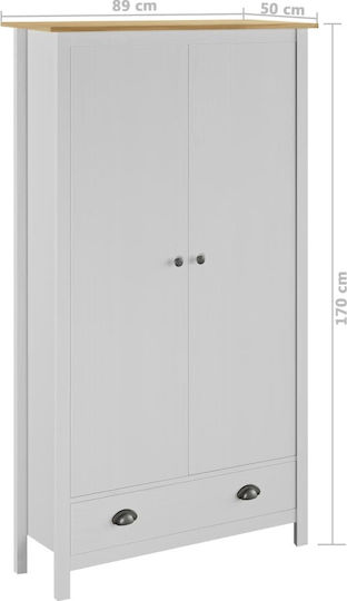 Double Door Wardrobe Hill 89x50x170cm