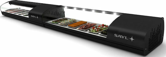Sayl Barcelona Vitrină de Răcire De Masă cu Capacitate 6x1/3 GN 143.8x39.5x27cm Shark Sushi