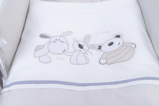Tuttolina Set Pentru Patut Animals Gri 7buc piese