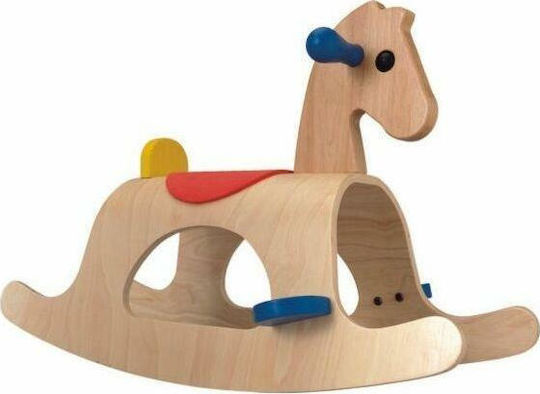 Plan Toys Lemn Jucărie cu leagăn Căluț pentru 24++ luni Bej