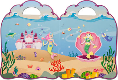 Melissa & Doug Aufkleber-Album Puffy Sticker Play Set: Mermaid für Kinder 4++ Jahre