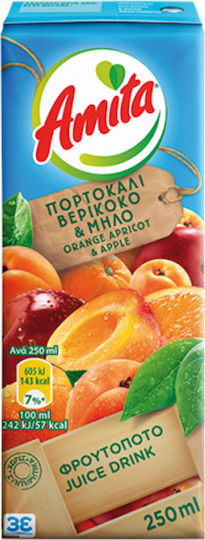 Amita Φρουτοποτό Πορτοκάλι / Μήλο / Βερίκοκο 250ml