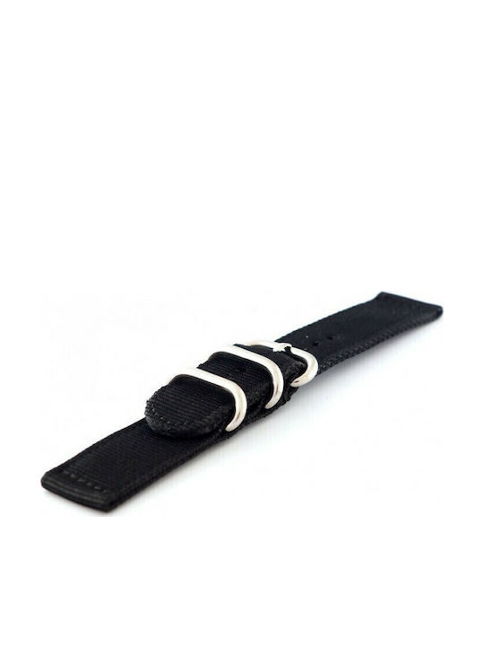 Diloy Straps Fabric Strap Nato Black 18mm