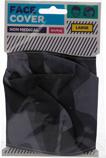 Puckator Reusable Face Covering Large 12+ Ετών Black & Grey Camouflage 1τμχ