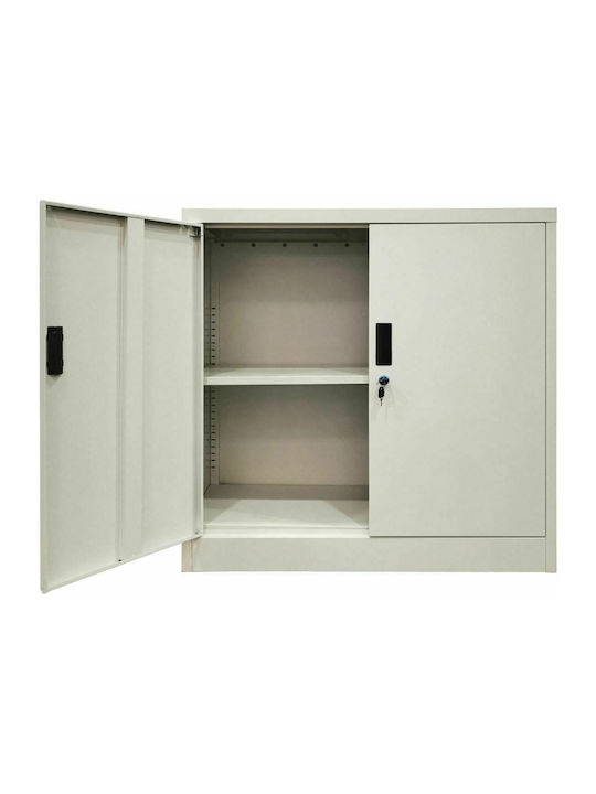 Double-leaf Metal Outdoor Cabinet with Locking Capability with 1 Shelf 90x40x90 cm E6000