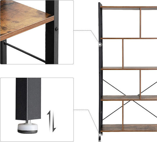 Bibliotecă Maro Rustic 74x30x154.5cm