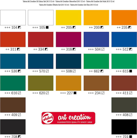 Royal Talens Oil Colour Set Oil Colours Set 12ml 24pcs