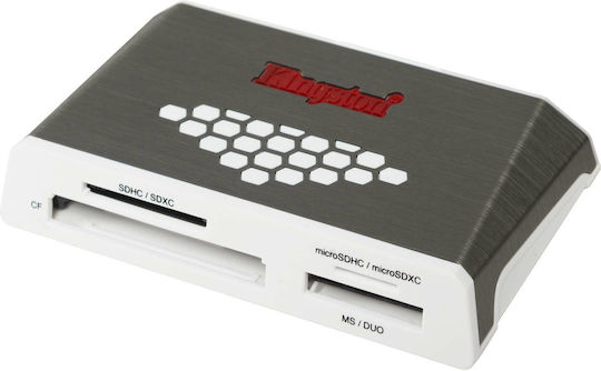 Kingston Cititor de carduri USB 3.0 pentru /S/D/ /m/i/c/r/o/S/D/ / /C/o/m/p/a/c/t/F/l/a/s/h/ / / Gri