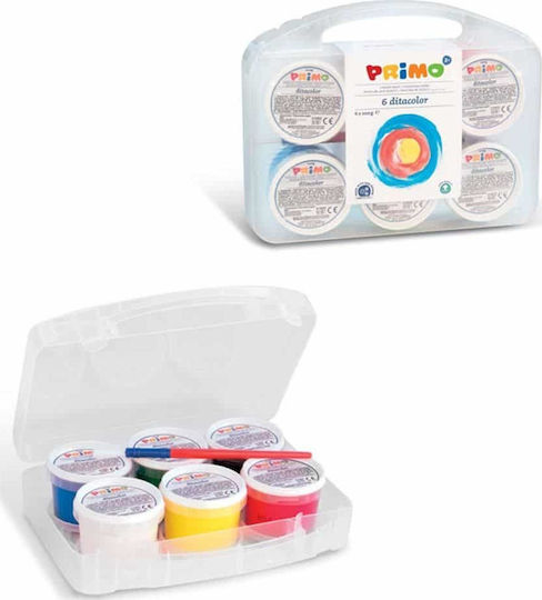 Primo 6 Ditacolor Finger Paints Set 100ml 6pcs