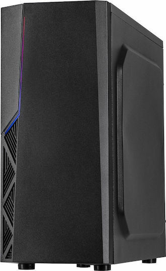Inter-Tech B-02 RGB Gaming Midi Tower Κουτί Υπολογιστή με Πλαϊνό Παράθυρο Μαύρο