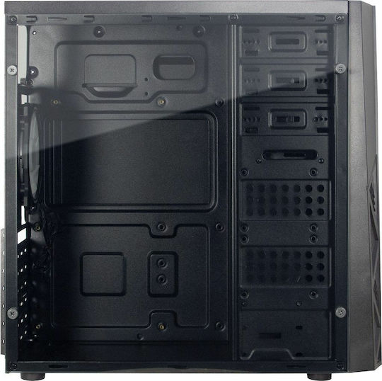 Inter-Tech B-02 RGB Gaming Midi Tower Κουτί Υπολογιστή με Πλαϊνό Παράθυρο Μαύρο