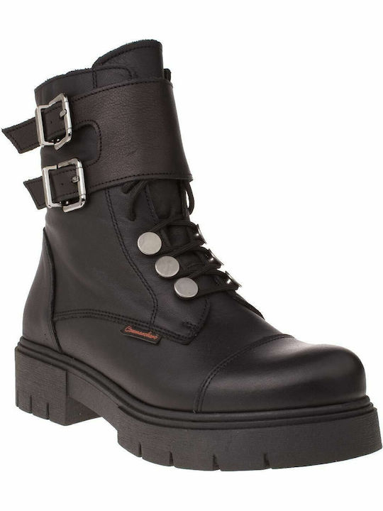 Commanchero Original Leder Damen Knöchelstiefel Schwarz