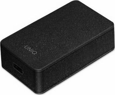 Uniq Încărcător cu Port USB-C și Cablu USB-C 18W Livrarea energiei Charcoal Black (Versa Slim)